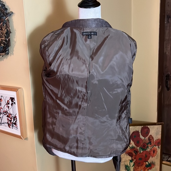 Lafayette 148 NY Size 12 Blazer Jacket Virgin Wool + Linen $488 NEWS - Picture 6 of 13